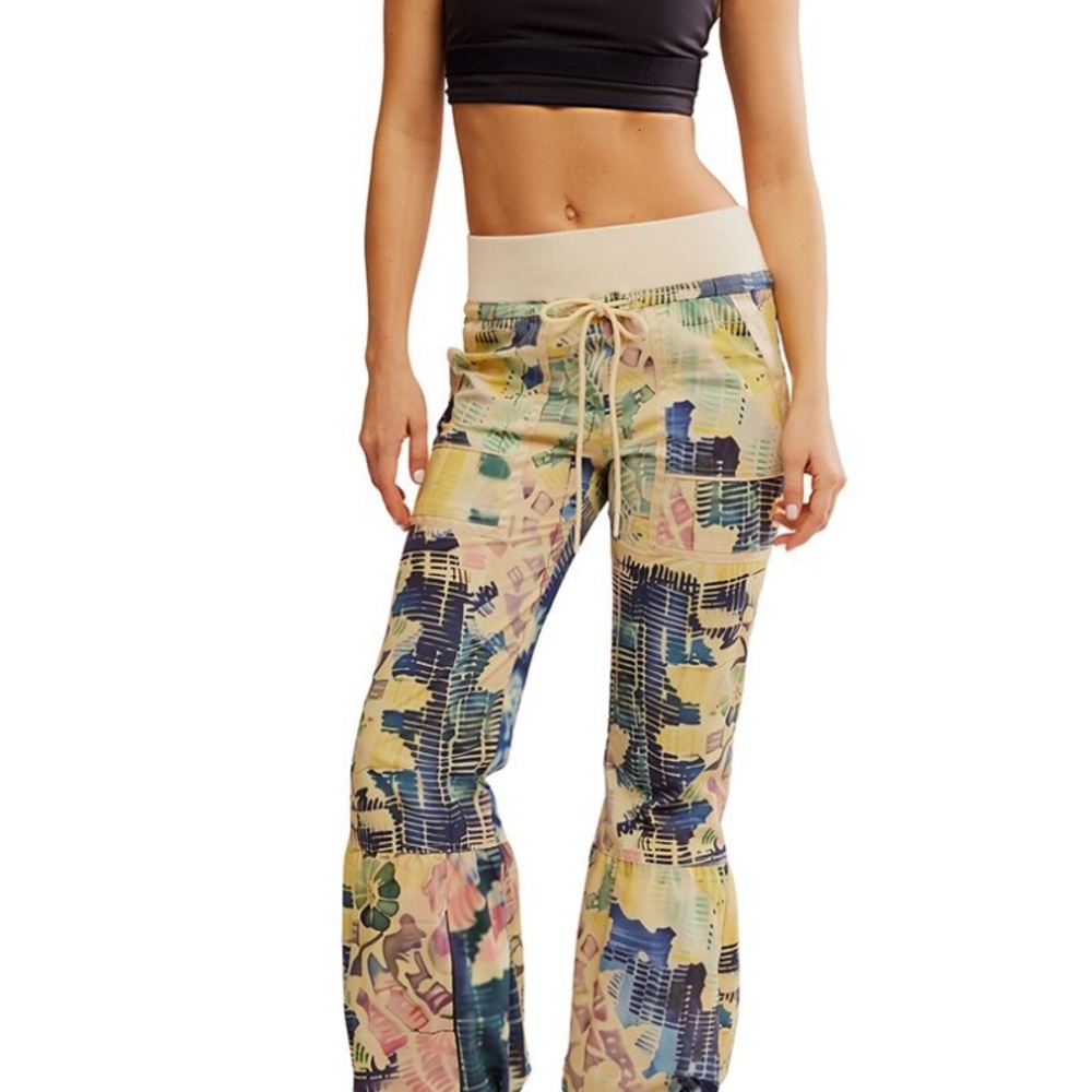 Free People Multicolor Printed Drawstring Pants